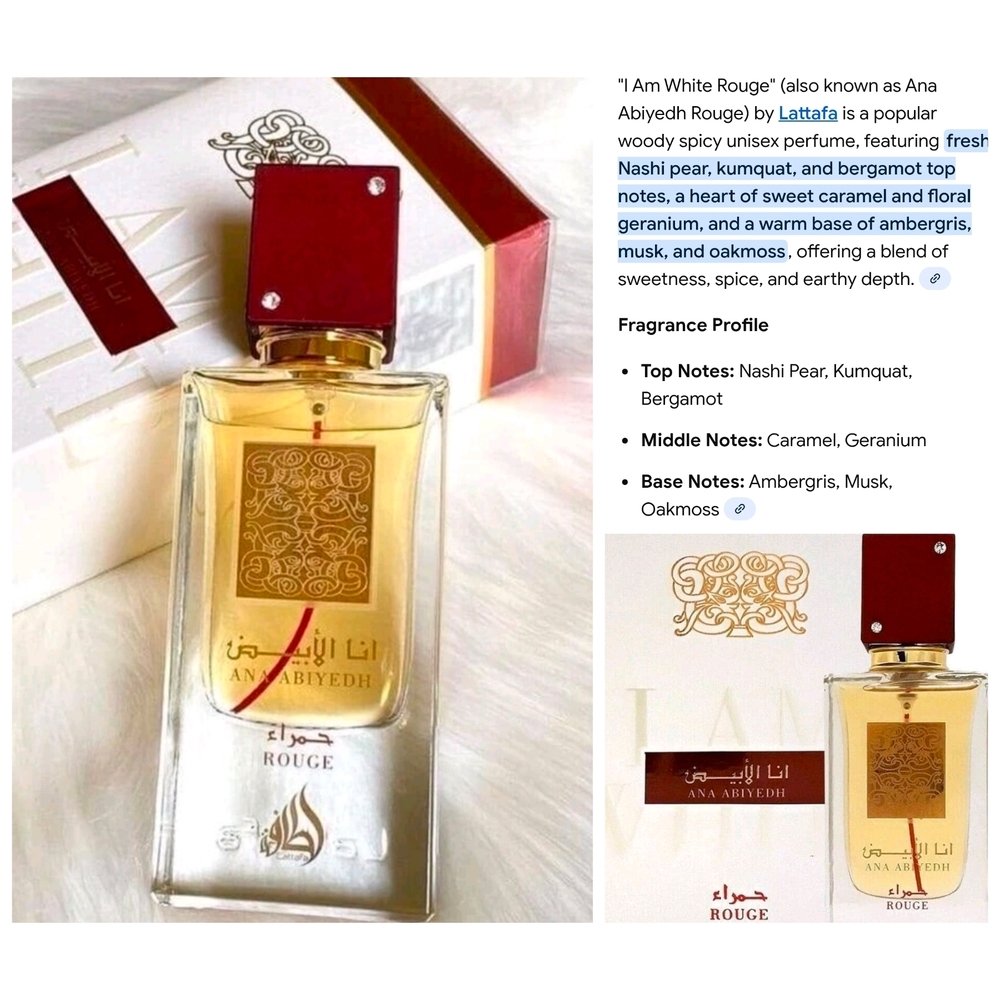 I Am White ROUGE Women - Red and Gold - Picture 2 of 4